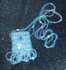 Blue and Clear Hand Beaded Amulet Bag